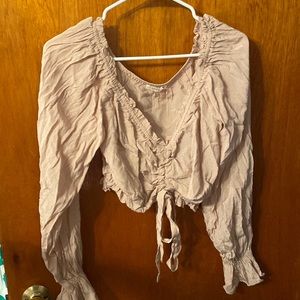 bell sleeve crop top